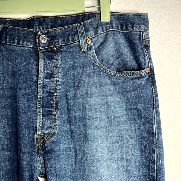 Levi Strauss & Co 501 Button Fly Jeans Dark Wash Mens W38 L30 - Picture 6 of 13